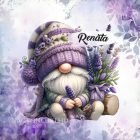 Névvel kérhető - Tündéri Levendulás manó mintás párna