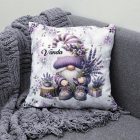 Névvel kérhető - Kedves levendulás manó mintás párna