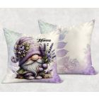 Névvel kérhető - Édes Levendulás manó mintás párna