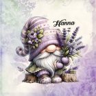 Névvel kérhető - Édes Levendulás manó mintás párna