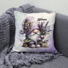 Névvel kérhető - Édes Levendulás manó mintás párna