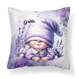   Névvel kérhető - Cuki fekvő levendulás manólány mintás párna