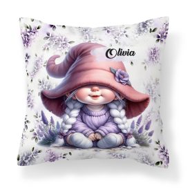   Névvel kérhető - Kalapos levendulás manólány mintás párna