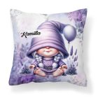 Névvel kérhető - Lufis levendulás manólány mintás párna