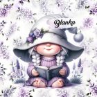 Névvel kérhető - Könyvmoly levendulás manólány mintás párna