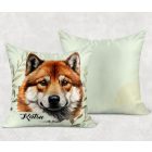 Névvel kérhető - Vörös Akita portré mintás párna