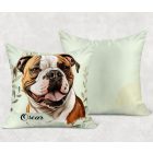 Névvel kérhető - Amerikai bulldog portré mintás párna