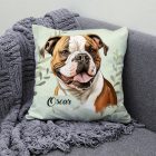 Névvel kérhető - Amerikai bulldog portré mintás párna
