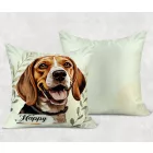 Névvel kérhető - Beagle portré mintás párna