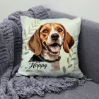 Névvel kérhető - Beagle portré mintás párna