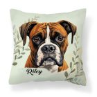 Névvel kérhető - Barna Boxer portré mintás párna