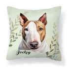 Névvel kérhető - Barna Bullterrier portré mintás párna