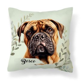 Névvel kérhető - Bullmasztiff portré mintás párna
