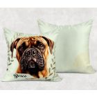 Névvel kérhető - Bullmasztiff portré mintás párna