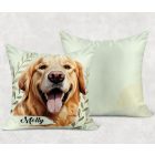 Névvel kérhető - Golden Retriever portré mintás párna