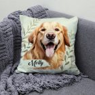 Névvel kérhető - Golden Retriever portré mintás párna