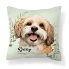 Névvel kérhető - Barna Havanese portré mintás párna