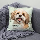 Névvel kérhető - Barna Havanese portré mintás párna