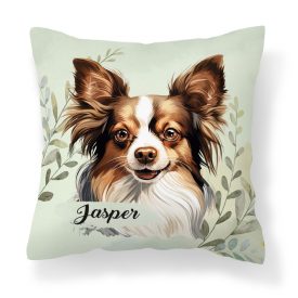 Névvel kérhető - Sable Papillon portré mintás párna