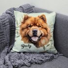 Névvel kérhető - Csau Csau portré mintás párna