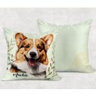 Névvel kérhető - Pembroke Welsh Corgi portré mintás párna