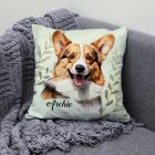 Névvel kérhető - Pembroke Welsh Corgi portré mintás párna