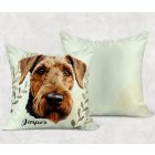 Névvel kérhető - Welsh terrier portré mintás párna
