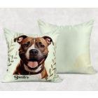 Névvel kérhető - Staffordshire terrier portré mintás párna