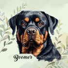 Névvel kérhető - Rottweiler portré mintás párna