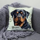 Névvel kérhető - Rottweiler portré mintás párna