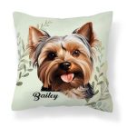 Névvel kérhető - Yorkshire terrier portré mintás párna