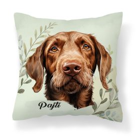   Névvel kérhető - Drótszőrű magyar vizsla portré mintás párna