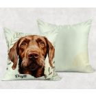 Névvel kérhető - Drótszőrű magyar vizsla portré mintás párna