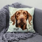 Névvel kérhető - Drótszőrű magyar vizsla portré mintás párna