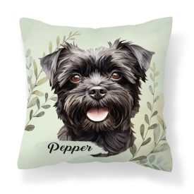   Névvel kérhető - Fekete Affenpinscher portré mintás párna