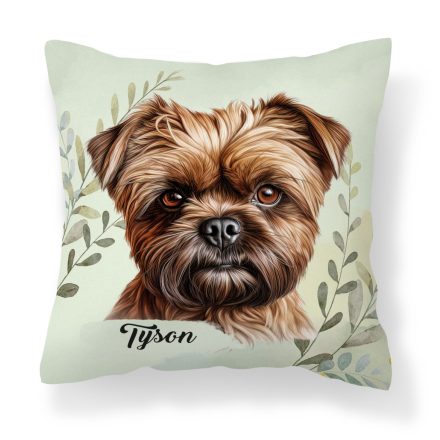 Névvel kérhető - Barna Affenpinscher portré mintás párna