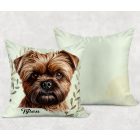 Névvel kérhető - Barna Affenpinscher portré mintás párna