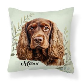   Névvel kérhető - Barna Amerikai cocker spániel portré mintás párna