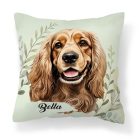Névvel kérhető - Cser Amerikai cocker spániel portré mintás párna