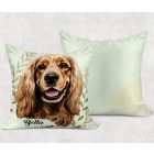 Névvel kérhető - Cser Amerikai cocker spániel portré mintás párna