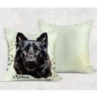 Névvel kérhető - Fekete németjuhász portré mintás párna