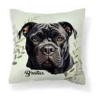 Névvel kérhető - Fekete Cane Corso portré mintás párna