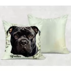 Névvel kérhető - Fekete Cane Corso portré mintás párna
