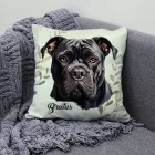 Névvel kérhető - Fekete Cane Corso portré mintás párna