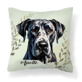   Névvel kérhető - Fekete (dán) német dog portré mintás párna