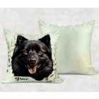 Névvel kérhető - Fekete Schipperke portré mintás párna
