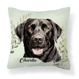   Névvel kérhető - Fekete Labrador Retriever portré mintás párna