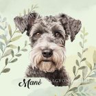 Névvel kérhető - Pumi portré mintás párna