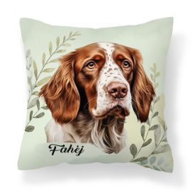 Névvel kérhető - Ír szetter portré mintás párna