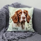 Névvel kérhető - Ír szetter portré mintás párna